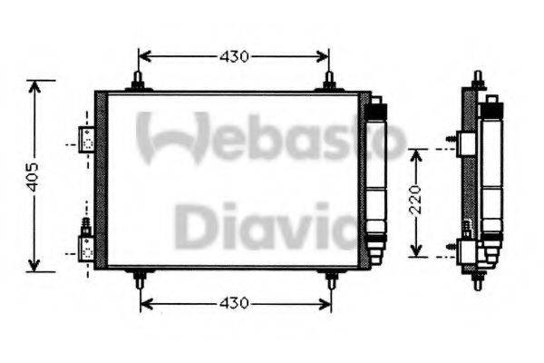 WEBASTO 82D0226111MA Конденсатор, кондиціонер