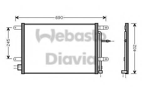 WEBASTO 82D0226209MA Конденсатор, кондиціонер