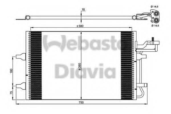 WEBASTO 82D0226259MA Конденсатор, кондиціонер