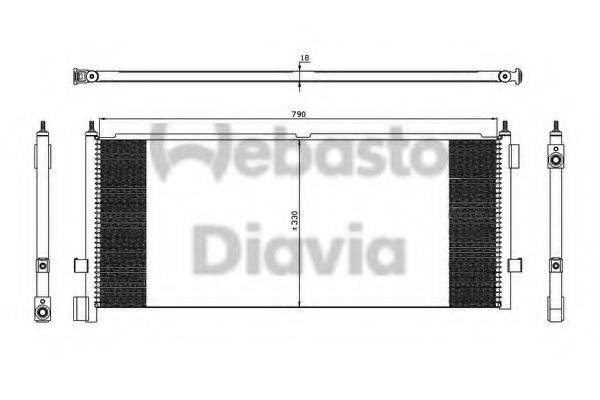 WEBASTO 82D0226260MA Конденсатор, кондиціонер