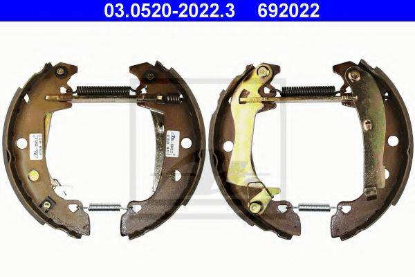 ATE 03052020223 Комплект гальмівних колодок