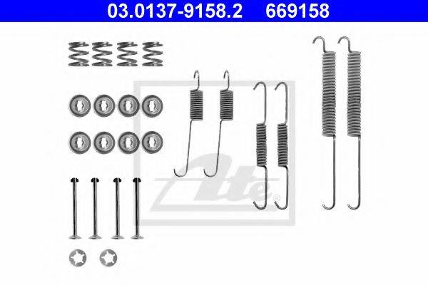 ATE 03013791582 Комплектуючі, гальмівна колодка