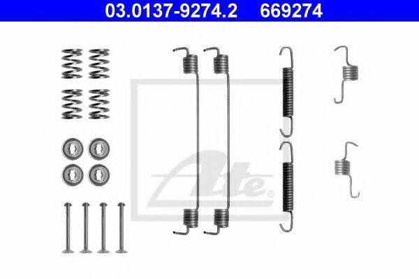 ATE 03013792742 Комплектуючі, гальмівна колодка