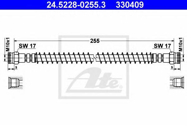 ATE 24522802553 Гальмівний шланг