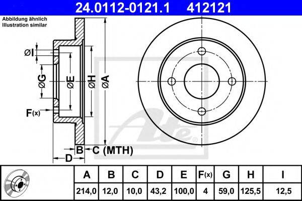 ATE 24011201211 гальмівний диск