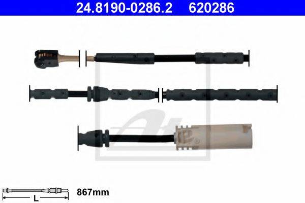 ATE 24819002862 Сигналізатор, знос гальмівних колодок