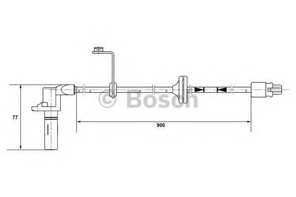 BOSCH 0265002208 Датчик, частота обертання колеса