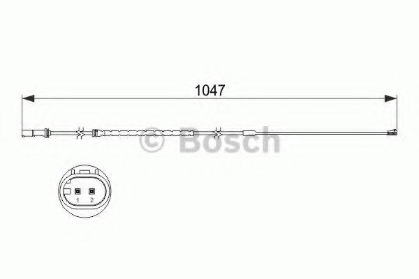 BOSCH 1987473512 Сигналізатор, знос гальмівних колодок