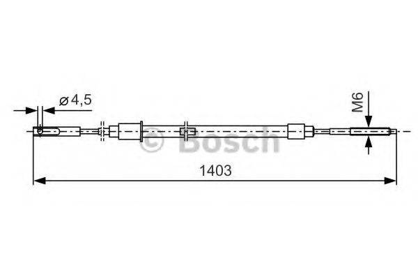 BOSCH 1987477081 Трос, стоянкова гальмівна система