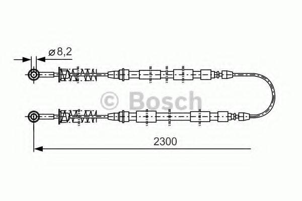 BOSCH 1987477083 Трос, стоянкова гальмівна система