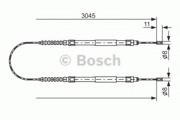 BOSCH 1987477115 Трос, стоянкова гальмівна система