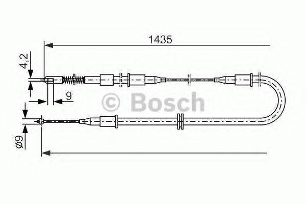 BOSCH 1987477132 Трос, стоянкова гальмівна система