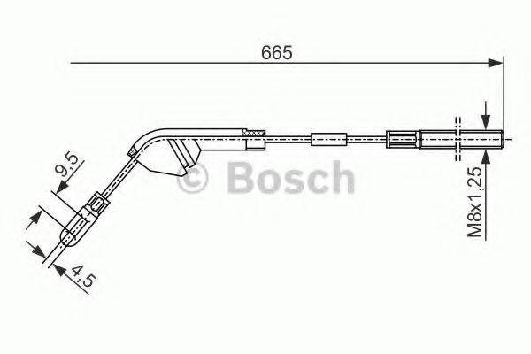 BOSCH 1987477142 Трос, стоянкова гальмівна система