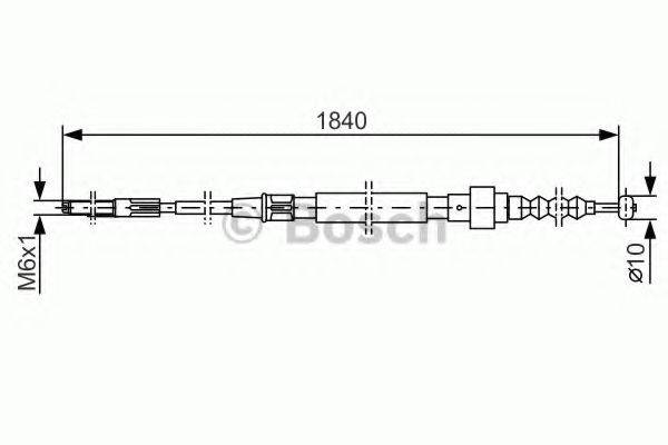 BOSCH 1987477166 Трос, стоянкова гальмівна система