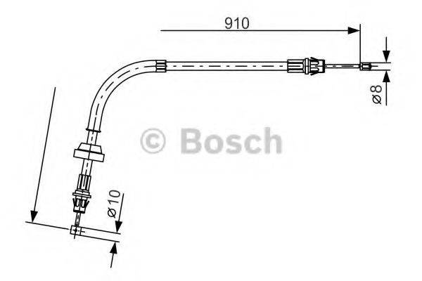 BOSCH 1987477190 Трос, стоянкова гальмівна система