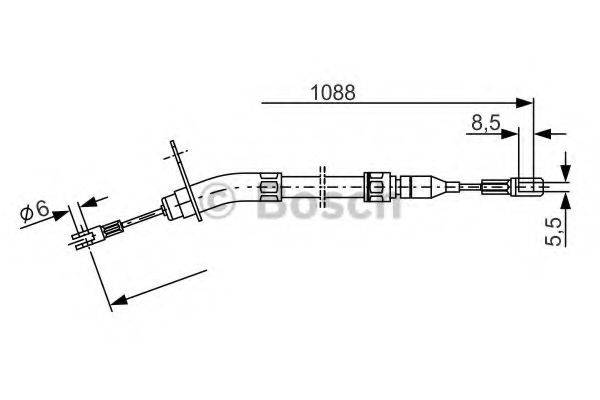 BOSCH 1987477212 Трос, стоянкова гальмівна система