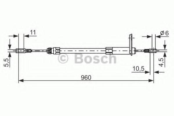 BOSCH 1987477219 Трос, стоянкова гальмівна система