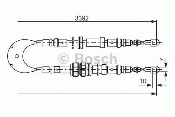 BOSCH 1987477229 Трос, стоянкова гальмівна система