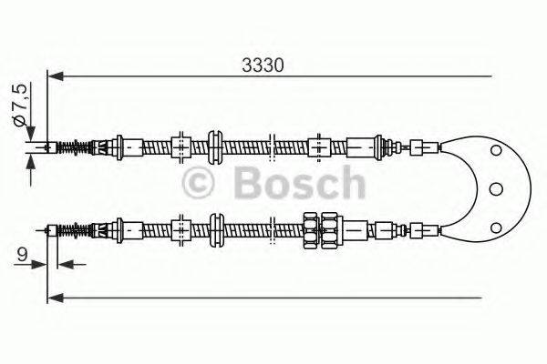 BOSCH 1987477230 Трос, стоянкова гальмівна система