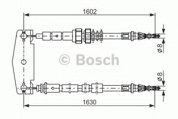 BOSCH 1987477232 Трос, стоянкова гальмівна система