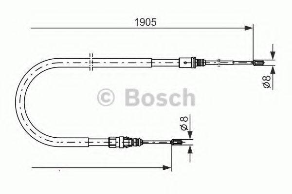 BOSCH 1987477237 Трос, стоянкова гальмівна система