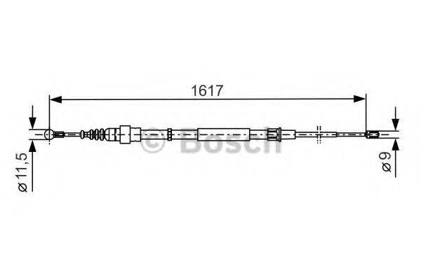 BOSCH 1987477255 Трос, стоянкова гальмівна система