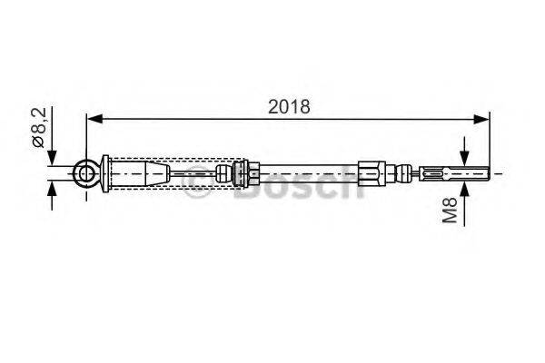 BOSCH 1987477289 Трос, стоянкова гальмівна система