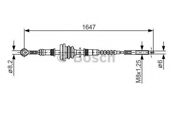 BOSCH 1987477327 Трос, стоянкова гальмівна система