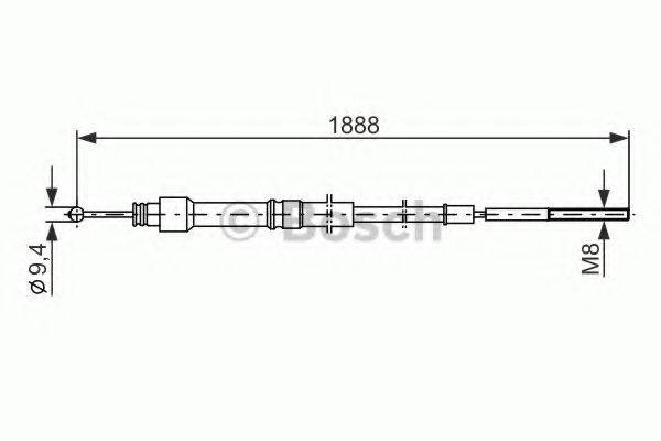 BOSCH 1987477336 Трос, стоянкова гальмівна система