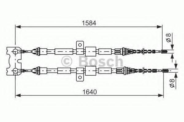 BOSCH 1987477345 Трос, стоянкова гальмівна система