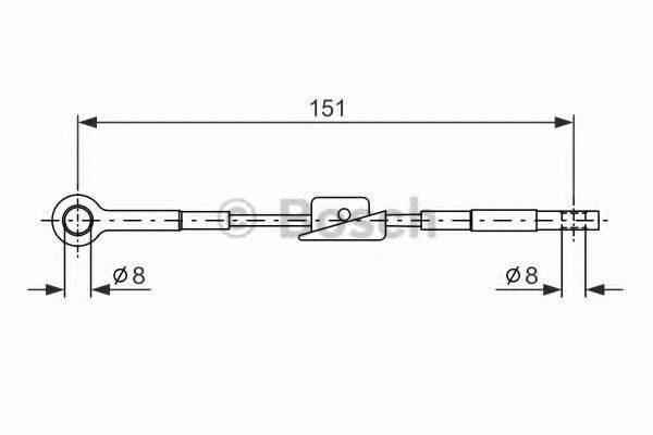 BOSCH 1987477367 Трос, стоянкова гальмівна система