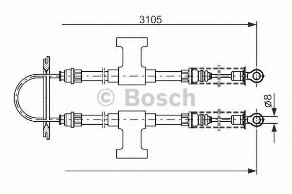 BOSCH 1987477388 Трос, стоянкова гальмівна система