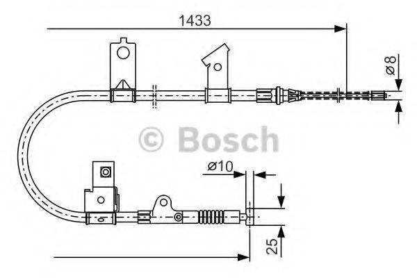 BOSCH 1987477394 Трос, стоянкова гальмівна система