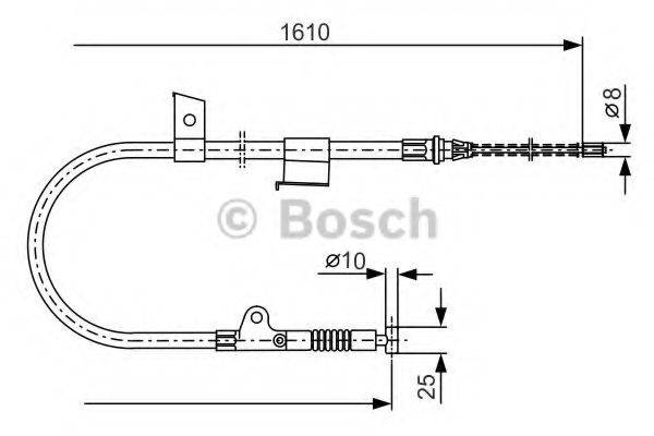 BOSCH 1987477399 Трос, стоянкова гальмівна система