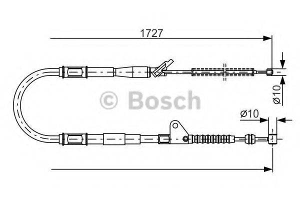 BOSCH 1987477410 Трос, стоянкова гальмівна система