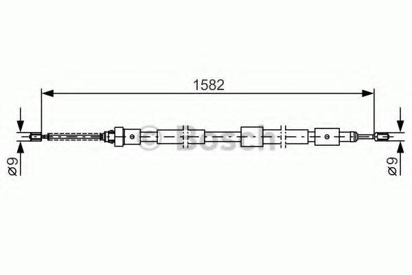 BOSCH 1987477443 Трос, стоянкова гальмівна система