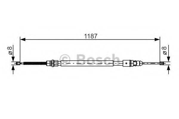 BOSCH 1987477472 Трос, стоянкова гальмівна система