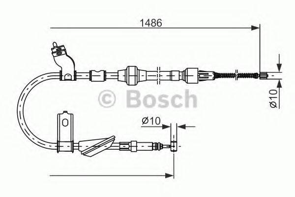 BOSCH 1987477512 Трос, стоянкова гальмівна система