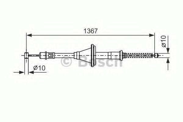 BOSCH 1987477514 Трос, стоянкова гальмівна система