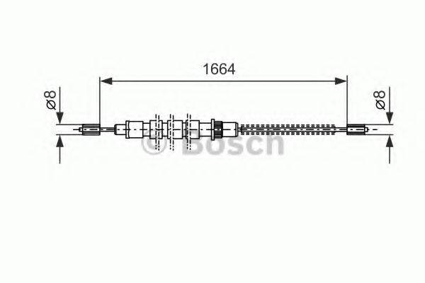 BOSCH 1987477518 Трос, стоянкова гальмівна система