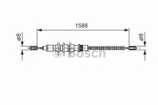 BOSCH 1987477519 Трос, стоянкова гальмівна система