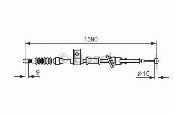 BOSCH 1987477530 Трос, стоянкова гальмівна система