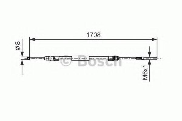 BOSCH 1987477531 Трос, стоянкова гальмівна система