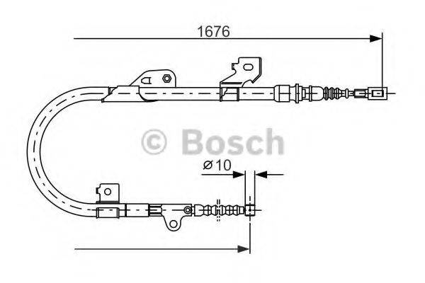 BOSCH 1987477538 Трос, стоянкова гальмівна система