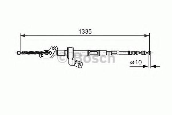 BOSCH 1987477542 Трос, стоянкова гальмівна система