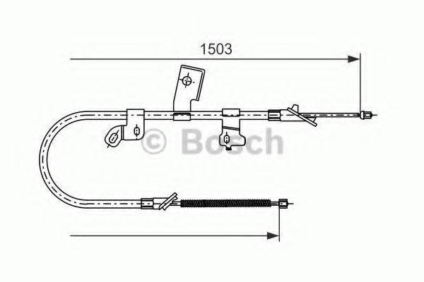 BOSCH 1987477543 Трос, стоянкова гальмівна система