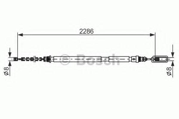 BOSCH 1987477569 Трос, стоянкова гальмівна система