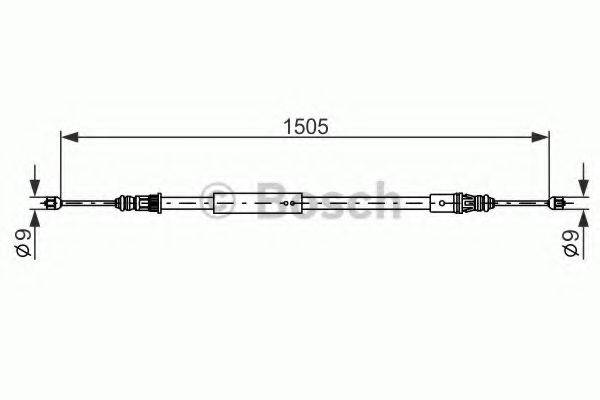 BOSCH 1987477574 Трос, стоянкова гальмівна система