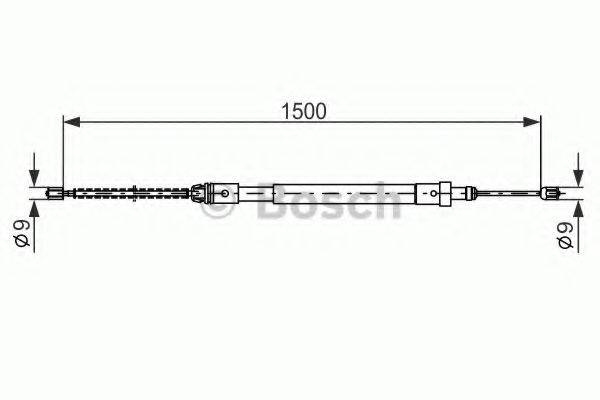 BOSCH 1987477581 Трос, стоянкова гальмівна система