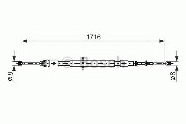 BOSCH 1987477599 Трос, стоянкова гальмівна система